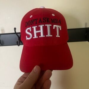 Red Cap with Bold Statement